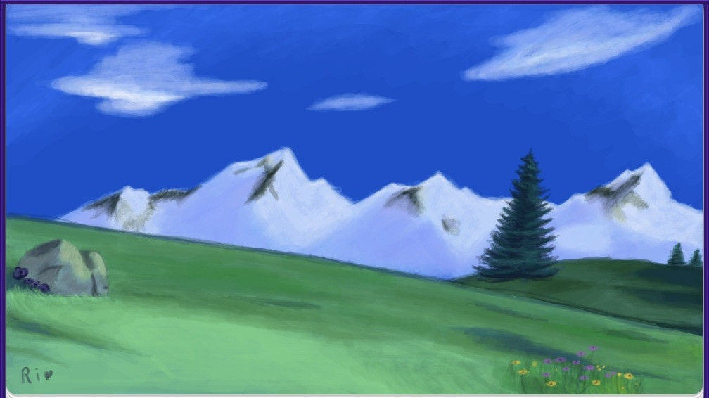 رسمة جبال الألب